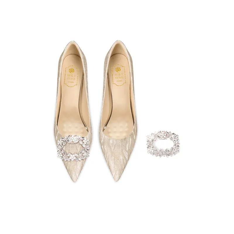 Holy Rose Slim Heel High Heels 10cm Women's-2