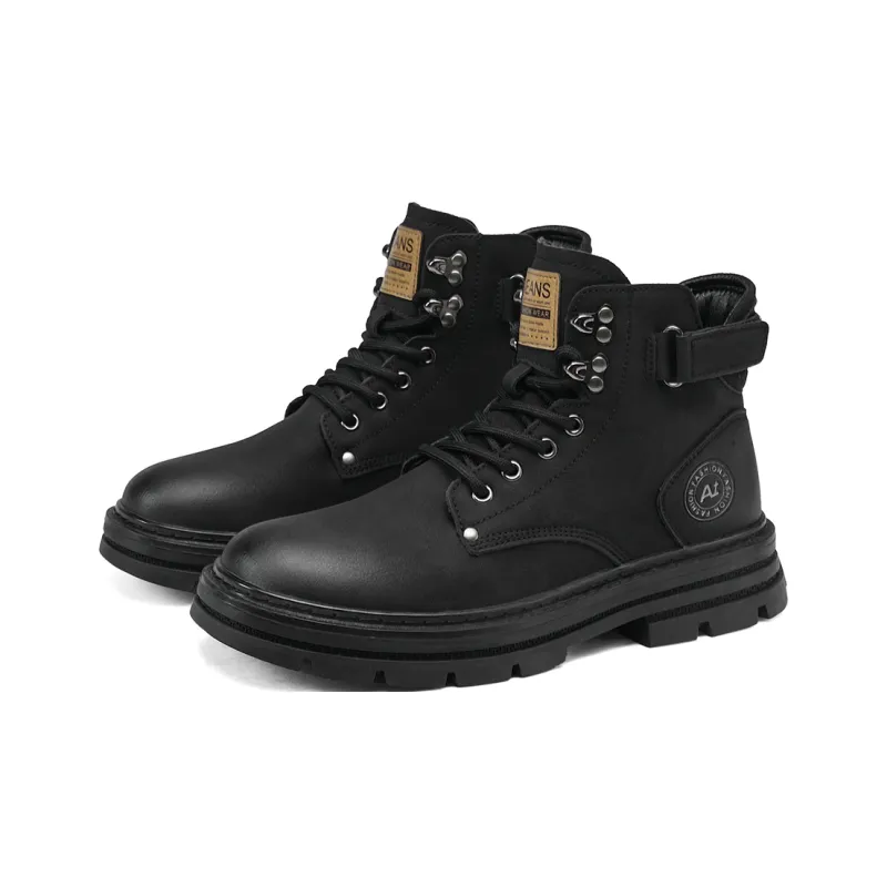 Abango Martin Boots Men Yellow, Black-5