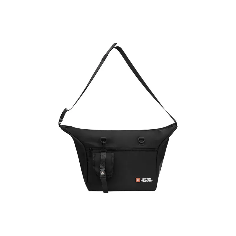 SWISS MILITARY Oxford Crossbody Bag, Shoulder Bag, Messenger Bag Regular Unisex Black-2