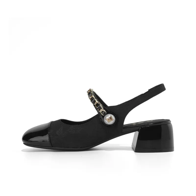 JOSINY High Heels 4.7cm Women's Ecru/Black-0