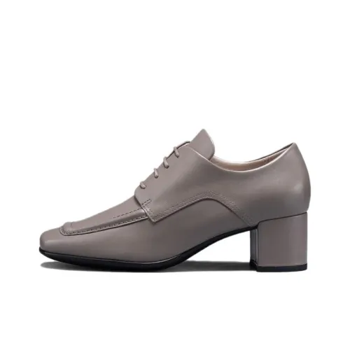 Ecco Chunky Heel High Heels 5cm Women's Gray
