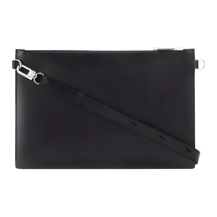 MONTBLANC Meisterstuck Eco Friendly Leather Clutch Men's Black/Blue-2