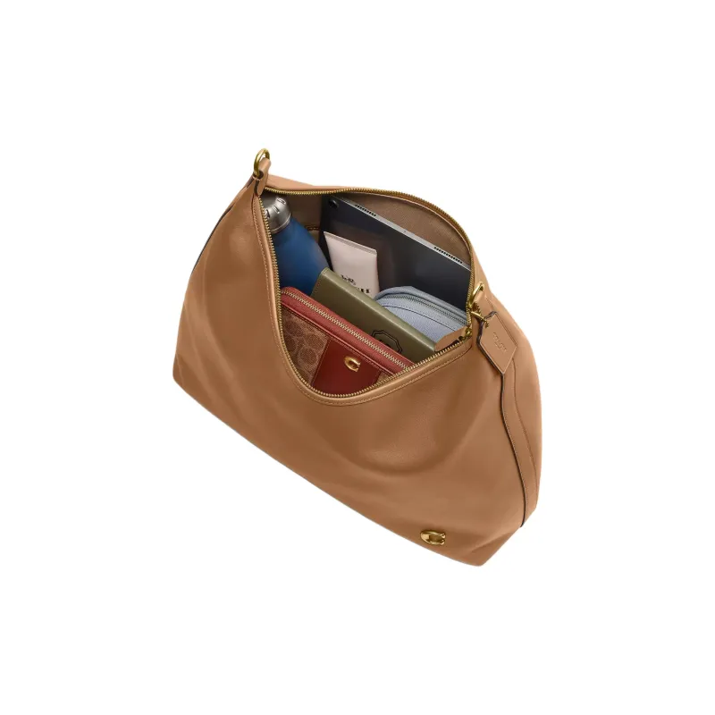 COACH Juliet Glove Tanning Shoulder Bag Tubas Women's Honey Brown-4
