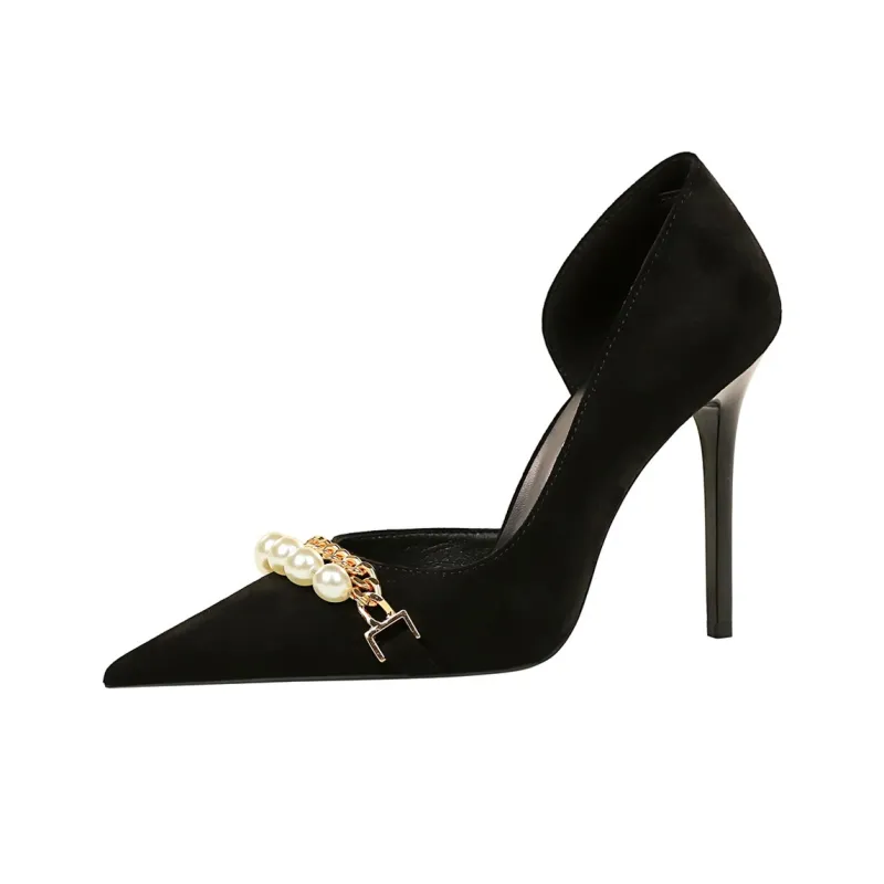 QITUMAUL Slim Heel High Heels Women's-7