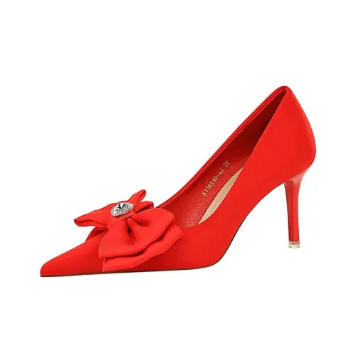 BIGTREE Slim Heel High Heels 10cm Women's