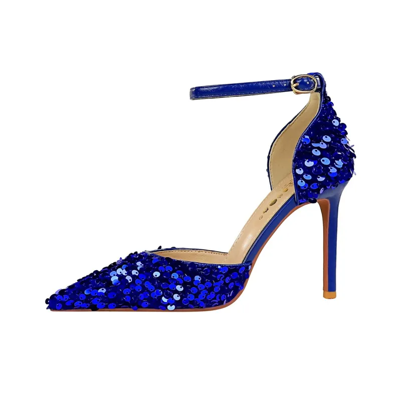 QITUMAUL Slim Heel High Heels 10cm Women's-7