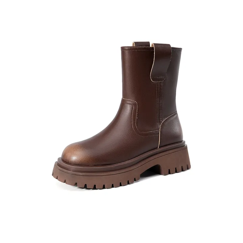 EBLAN Ankle Boots Women's Brown-1