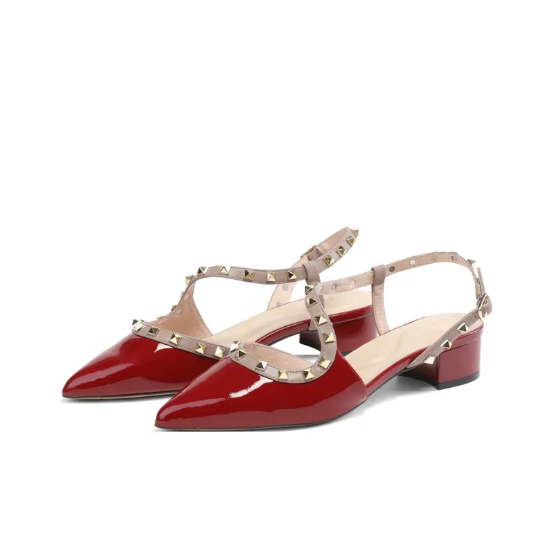 ST&SAT Chunky Heel High Heels 3.3cm Women's-8