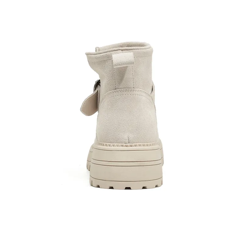 OULISASI Ankle Boots Women's Ecru/Khaki/Mocha/Purple/Umber-3