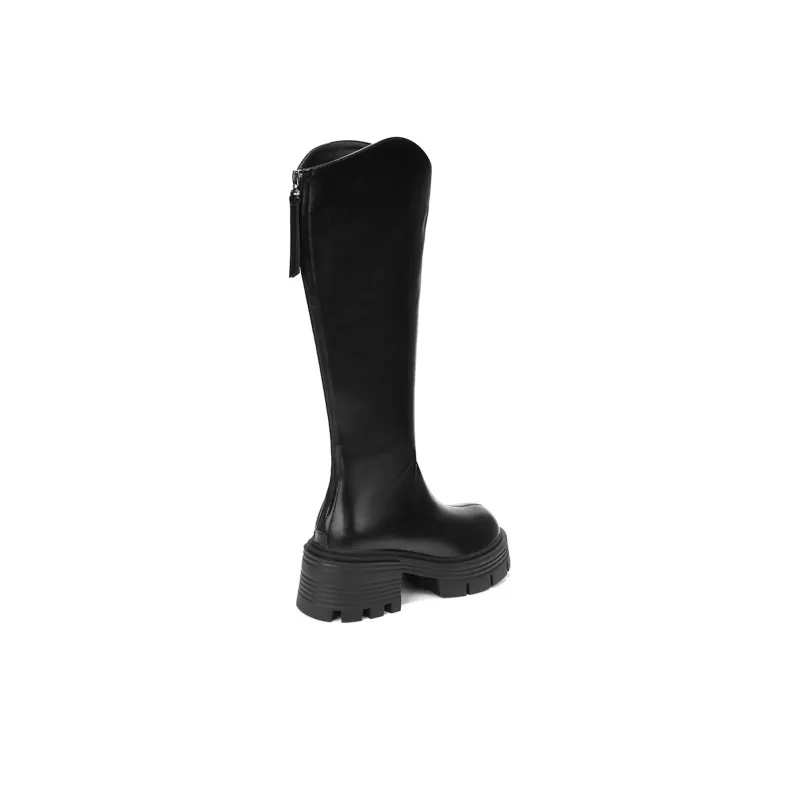 OMS Knee high Boots Women's Black, Khaki-3