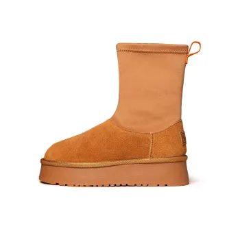 SNOWELF Warm Water-Resistant Wear-Resistant Height Increasing Knee-High Snow Boots Women's
