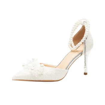 RoseDoris Slim Heel High Heels 8cm Women's White