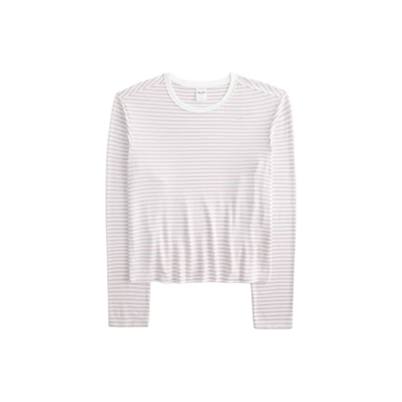 Hollister Pajama Tops Women's Pink Stripes-0