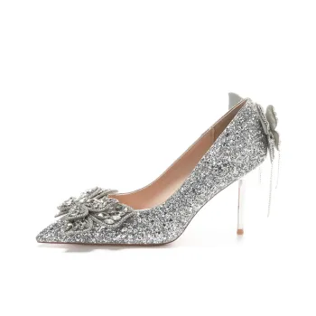 KATHRYN WILSON Slim Heel High Heels Women's Silver