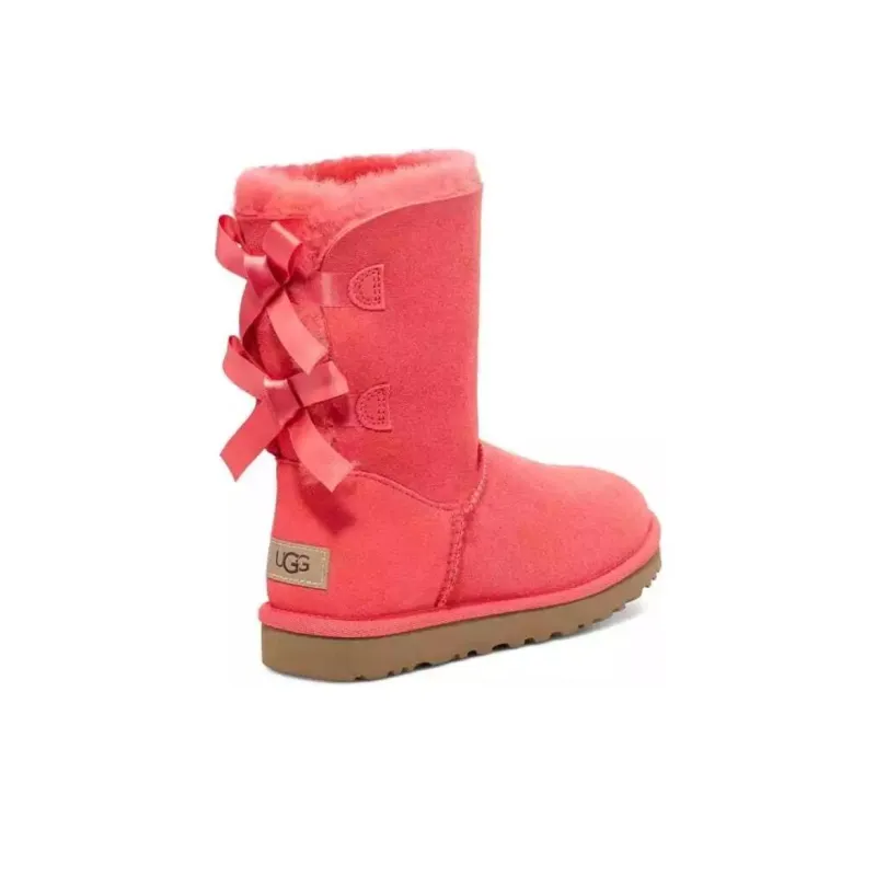 UGG Bailey Bow II Warm Crew Snow Boots Women's Coral-3