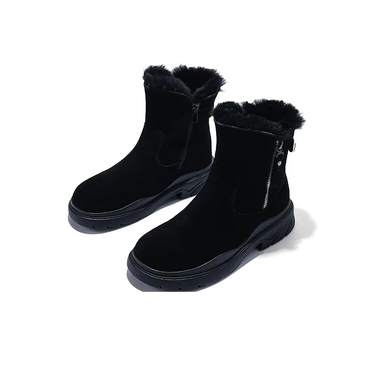 Junjali Warm Wear-Resistant Cushioning Crew Snow Boots Women's-4
