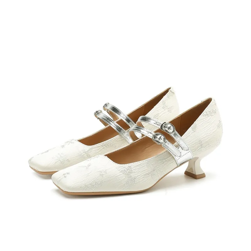 Zubumei Slim Heel High Heels 4CM Women's-8