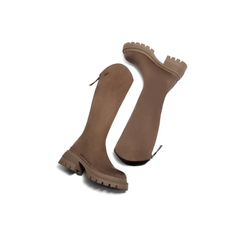 BELLE Knee-high Boots 5.5CM Women's Black Brown-7