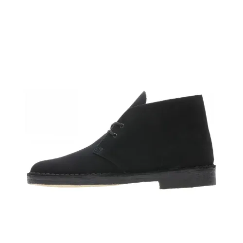 clarks Desert Black Suede