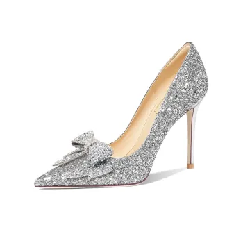 LOLY Slim Heel High Heels Women's Silver