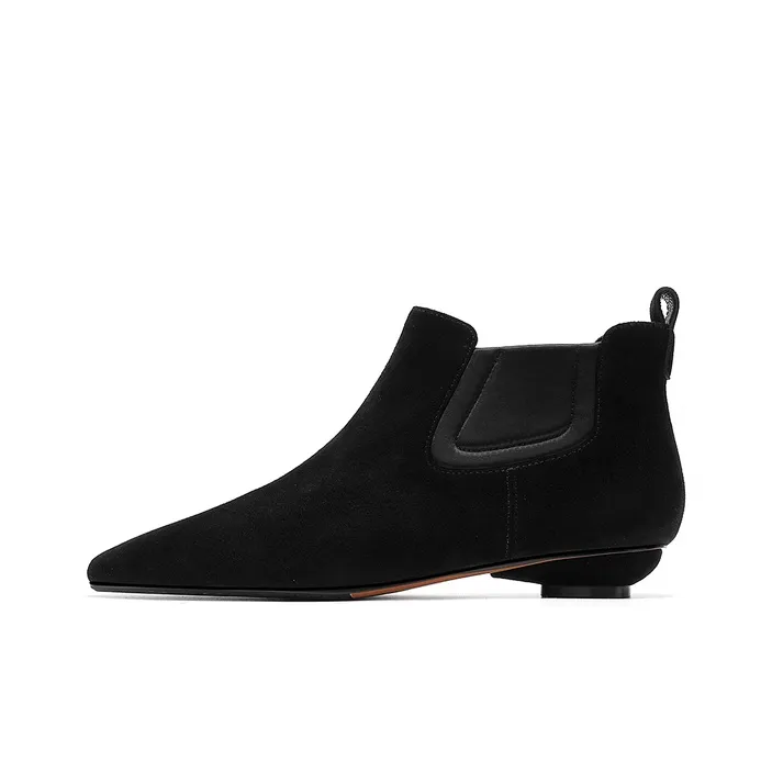 HARSON Ankle Boots Women's Black/Burnt Tea Green-0