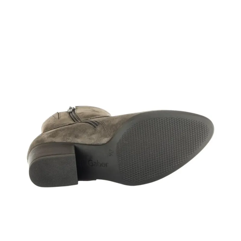 Gabor Comfort Ankle Boots 5cm Women's Gray Green-4