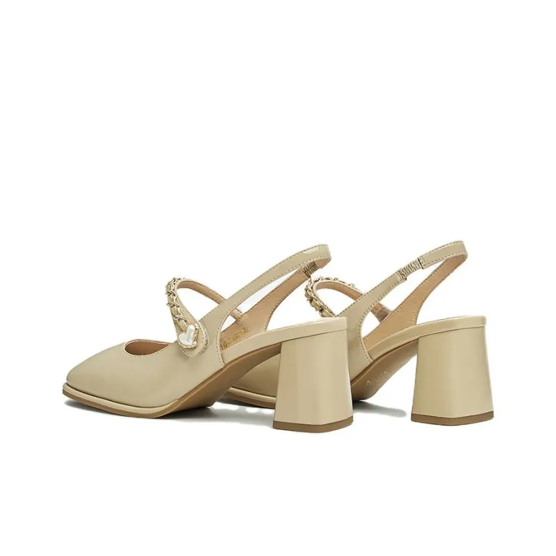 Tata Chunky Heel High Heels 6.5cm Women's-7