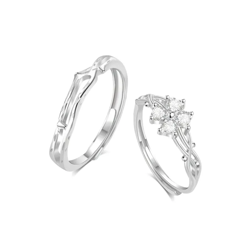 BLANK IN BLANK Sterling Silver Rings Unisex-0