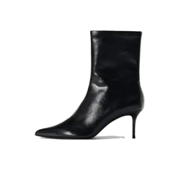 ZARA Ankle Boots 7cm Women's Black