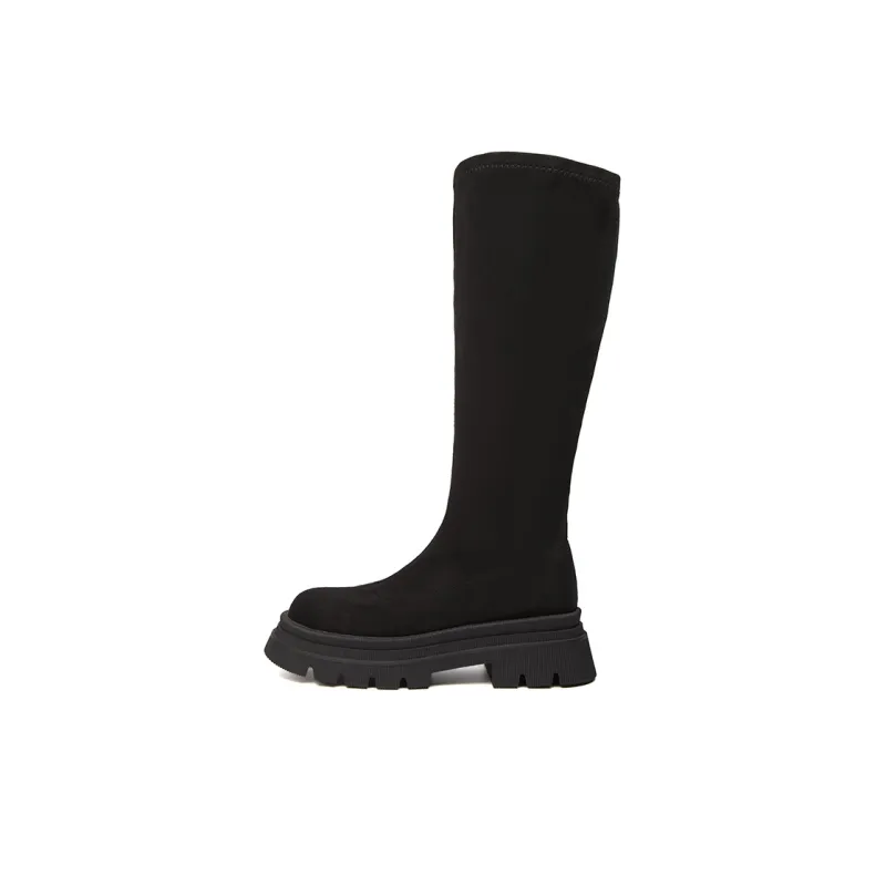 DAPHNE Knee high Boots Women's Black/Yellow-0