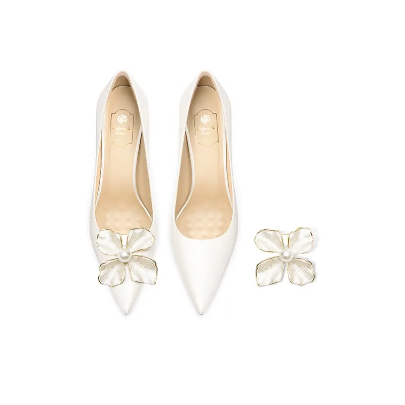 Holy Rose Slim Heel High Heels Women's Champagne-1