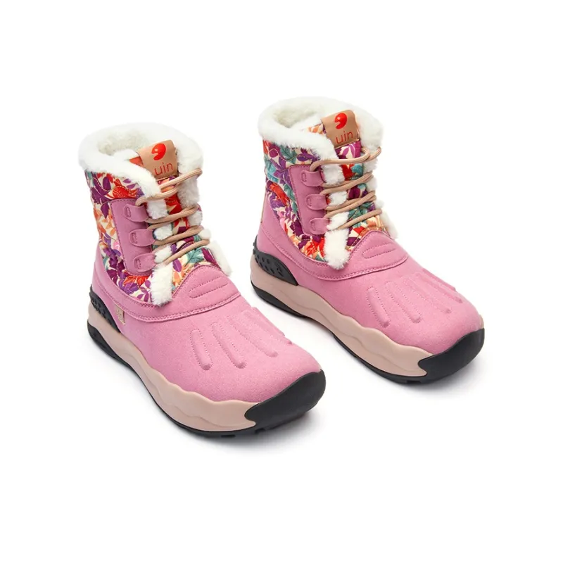 U.IN Plants & Flowers Snow Boots Women's Purple/Dark Gray/Orange-1