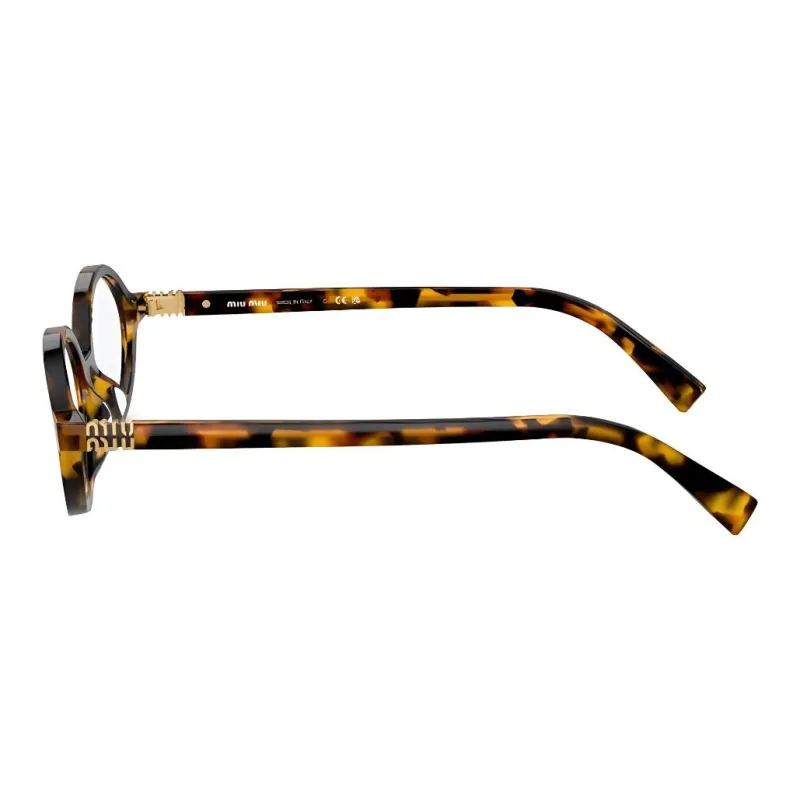 MIU MIU Tortoiseshell effect Oval Glasses-4