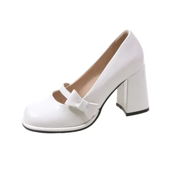 Flamingo Chunky Heel High Heels 6cm Women's