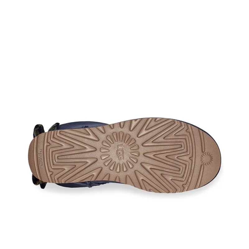 UGG Mini Bailey Bow Plaid Ribbon 'Navy Blue Grey' Women's-5