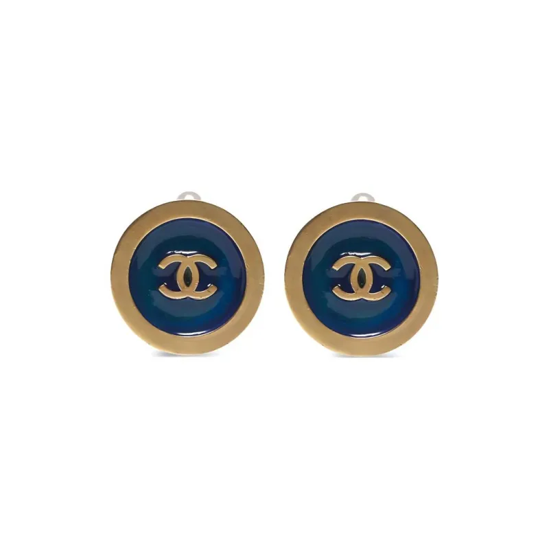 CHANEL 1994 Cc Logo Clip on Earrings-1