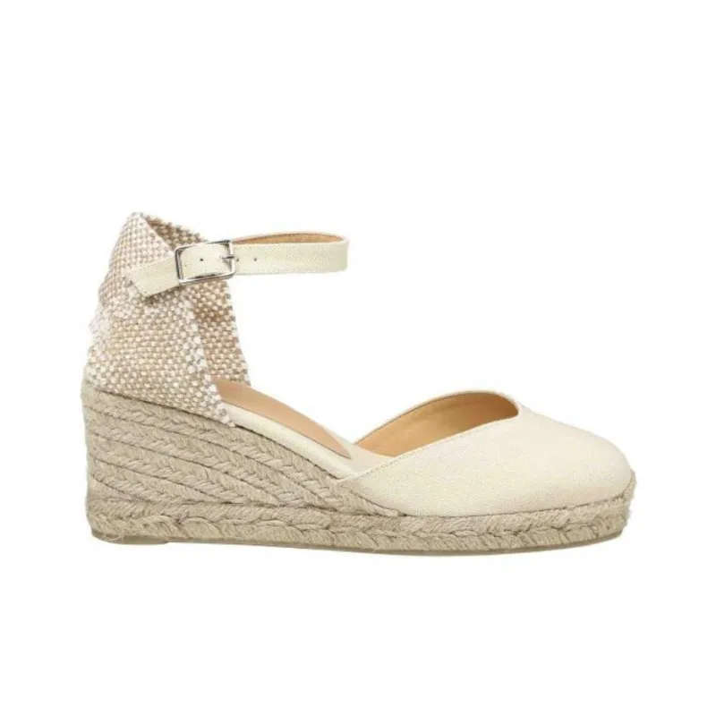Castañer Wedge Heel High Heels Women's Beige-1