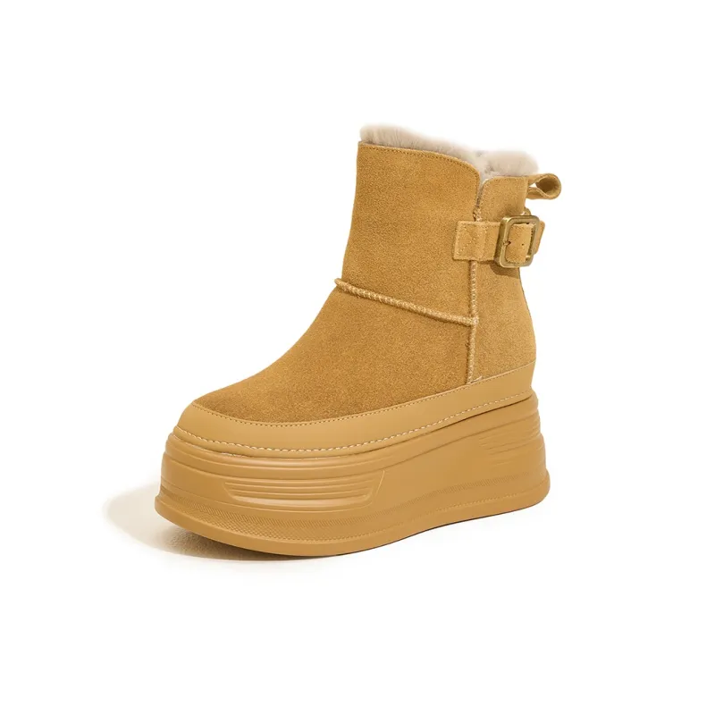 Milan Love Song Warm Height Increasing Short Snow Boots Women's-5