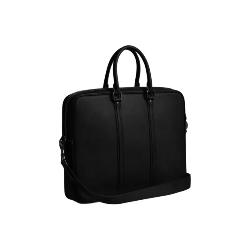 COACH Metropolitan Glove Tanned Leather Laptop Bag Tubas Men's Black-1