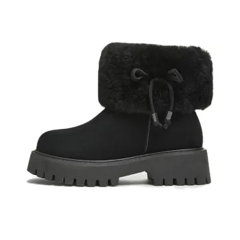 TATA Snow Boots Women's Black, Yellow Brown