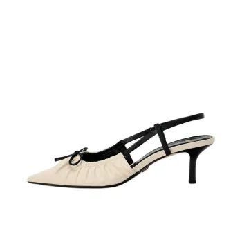 ZARA Slim Heel High Heels 5.5cm Women's Beige
