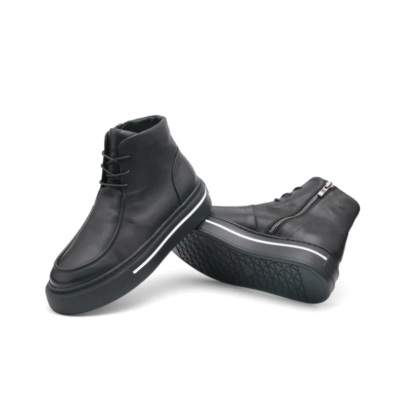 Mr.shang Cool Black Collection Ankle Boots Men's Black-2