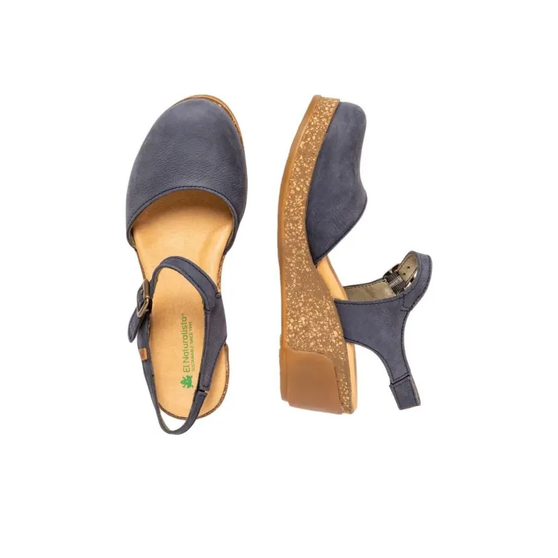 El Naturalista LEAVES Wedge Heel High Heels 5.5cm Women's Marine Blue-2