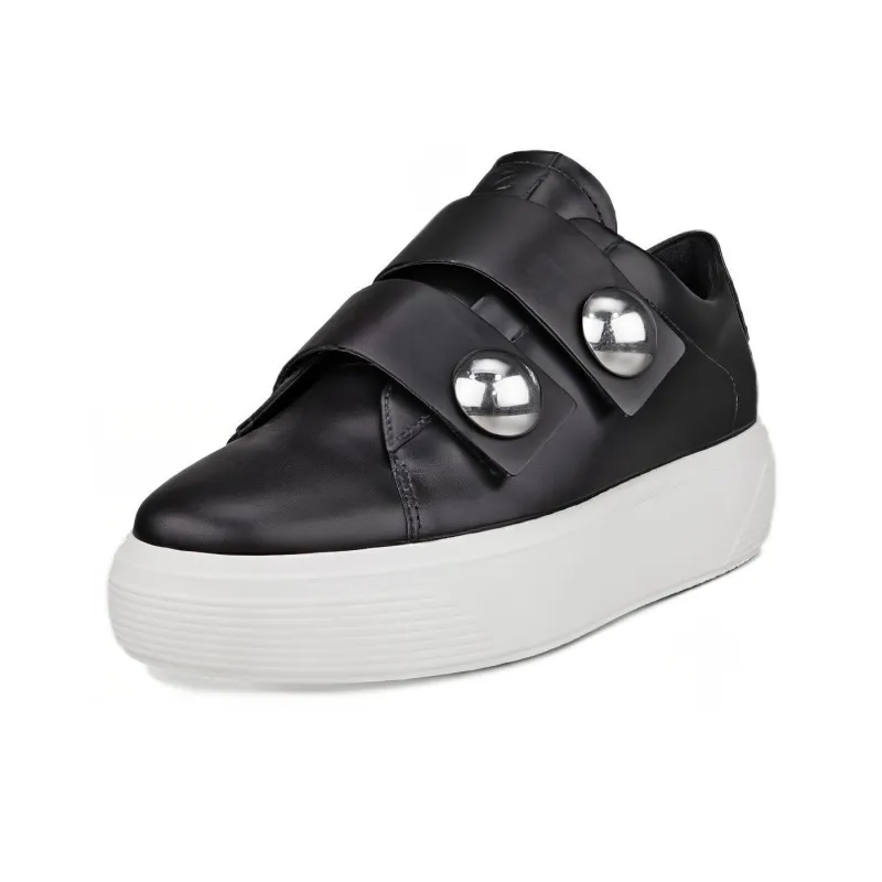 Ecco Low Top Skateboard Shoes Women's Black-1