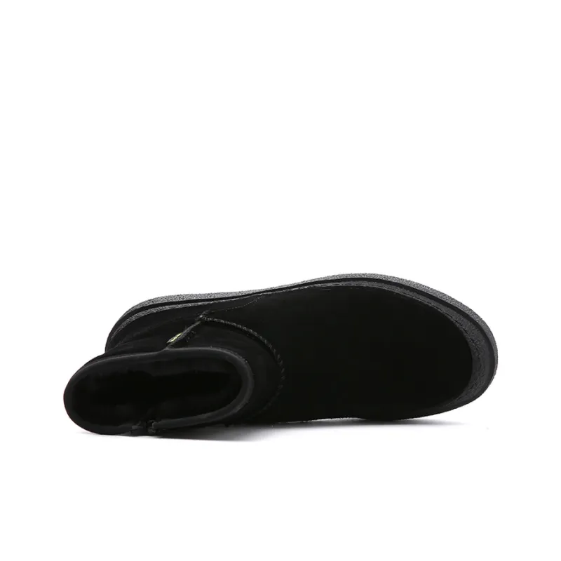 GZZ Warm Short Snow Boots 3cm Men's Black-5