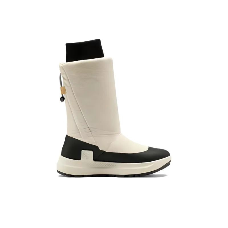 Ecco Thermal Abrasion Resistant Knee High Snow Boots Women's Black White-1