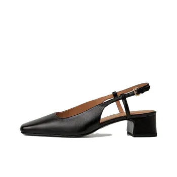 FLATTERED Chunky Heel High Heels 4cm Women's Black