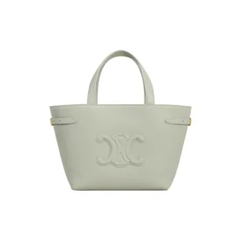 CELINE Cabas Calfskin Tote Bag Shopping Bag Shoulder Bag Handbag Mini Women's Lightweight Clay