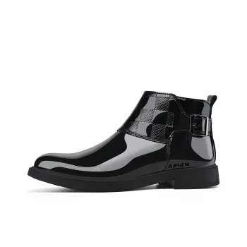AIPSEN Ankle Boots Men's Black Plaid