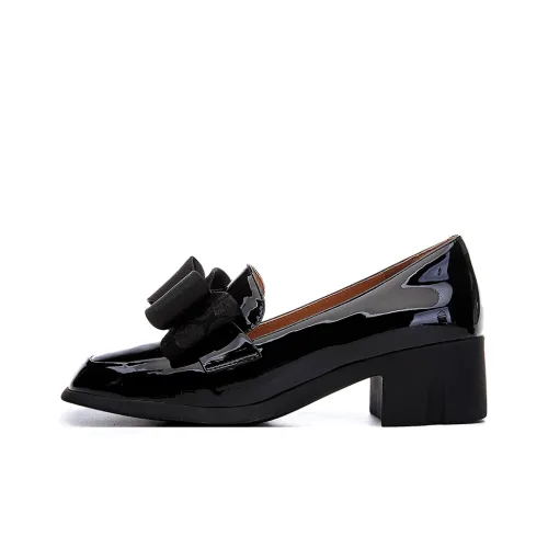 POOQ Chunky Heel High Heels 4.5CM Women's